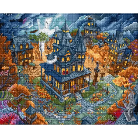 Kreuzstich-Set "Haunted Happenings" 38x31cm SLETIL9967