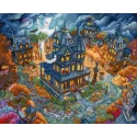 Cross stitch kit "Haunted Happenings" 38x31cm SLETIL9967