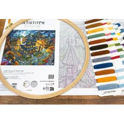 Cross stitch kit "Haunted Happenings" 38x31cm SLETIL9967