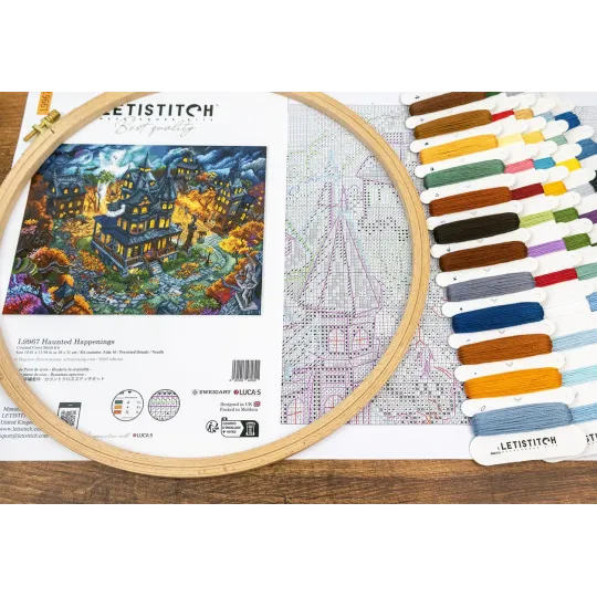 Kit de point de croix "Haunted Happenings" 38x31cm SLETIL9967
