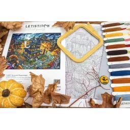 Cross stitch kit "Haunted Happenings" 38x31cm SLETIL9967