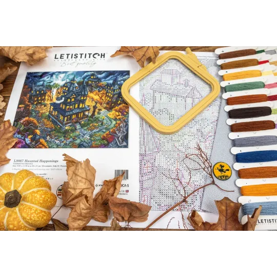 Kit de point de croix "Haunted Happenings" 38x31cm SLETIL9967