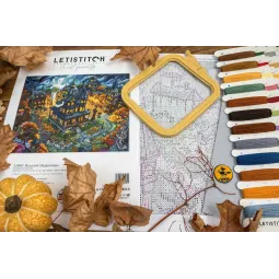 Cross stitch kit "Haunted Happenings" 38x31cm SLETIL9967