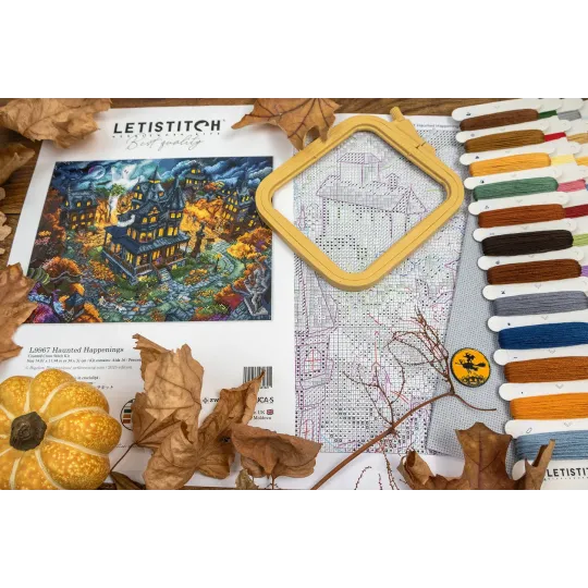 Cross stitch kit "Haunted Happenings" 38x31cm SLETIL9967