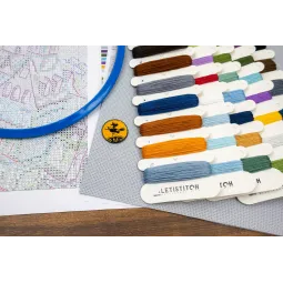 Kit de point de croix "Haunted Happenings" 38x31cm SLETIL9967