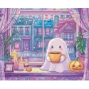 Cross stitch kit "Pumpkin Latte Nights" 20x17 cm SLETIL9962