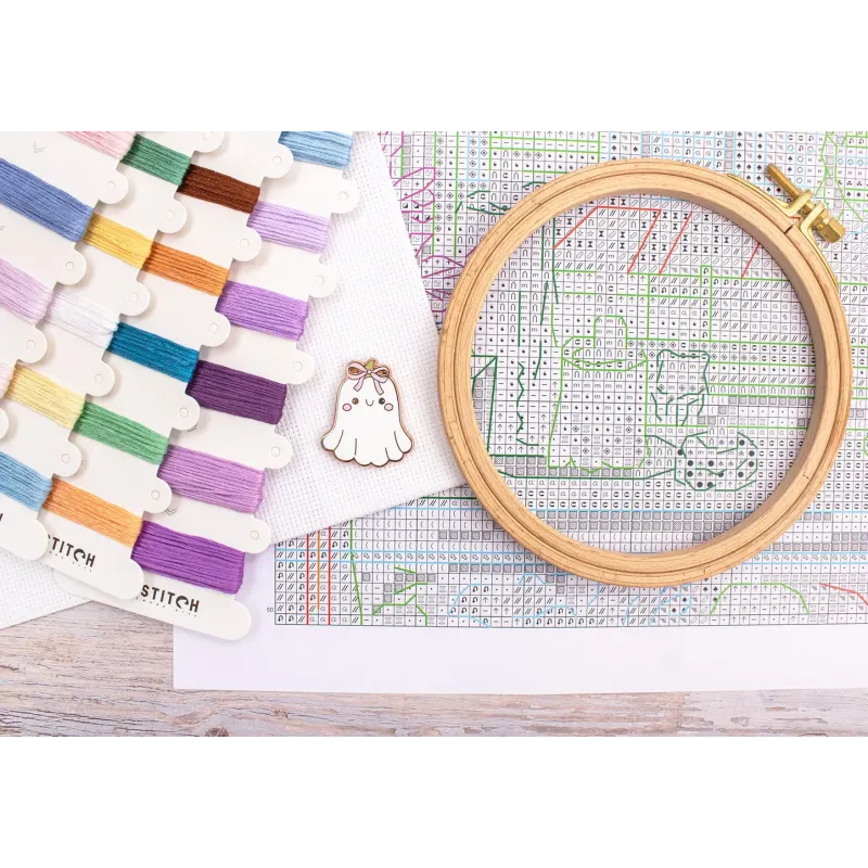 Cross stitch kit "Pumpkin Latte Nights" 20x17 cm SLETIL9962