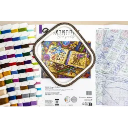 Cross stitch kit "Dragon Studies" 38x29 cm SLETIL9965