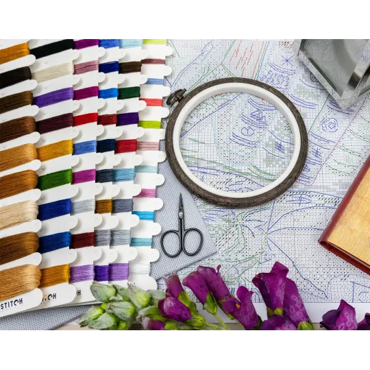 Kit de point de croix "Études de dragons" 38x29 cm SLETIL9965