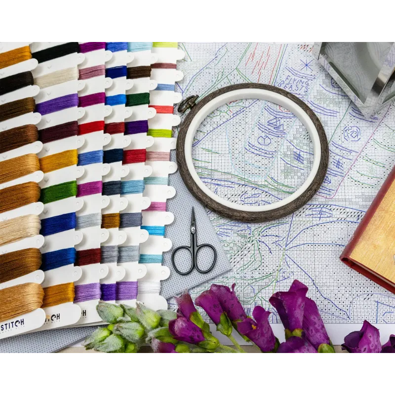 Kreuzstich-Set "Drachenstudien" 38x29 cm SLETIL9965