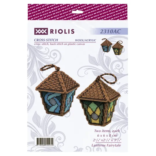 Cross Stitch Kit of 2pcs. "Lanterns Fairytale" 6x6x8 SR2310AC