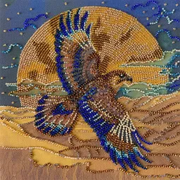 Vidutinio dydžio karoliukų siuvinėjimo rinkinys "Dykumos sparnai" 20x20 cm AAMB-133