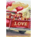 Kit de broderie de perles de taille moyenne "Gift Love" 20x20 cm AAMB-132