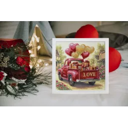 Mittelgroßes Perlenstickerei-Set „Geschenk der Liebe“ 20x20 cm AAMB-132