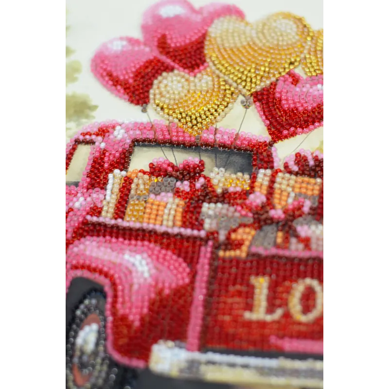 Kit de broderie de perles de taille moyenne "Gift Love" 20x20 cm AAMB-132