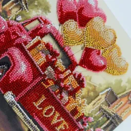 Mid-sized bead embroidery kit "Gift Love" 20x20 cm AAMB-132