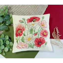 Cross-stitch kit "When Poppies Blomm" 30x30 cm AAHP-022