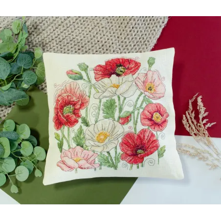 Cross-stitch kit "When Poppies Blomm" 30x30 cm AAHP-022