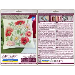 Kit de point de croix "When Poppies Blomm" 30x30 cm AAHP-022