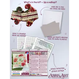 Cross-stitch kit "When Poppies Blomm" 30x30 cm AAHP-022