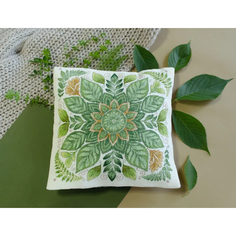 Kit de point de croix "Danse des feuilles" 30x30 cm AAHP-020