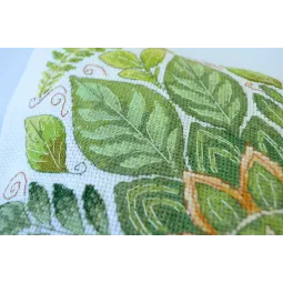 Kit de point de croix "Danse des feuilles" 30x30 cm AAHP-020