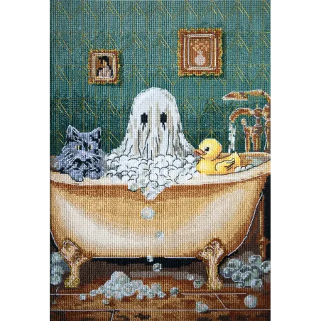Cross-stitch kit "Domestic ghost" 15x23 cm AAH-303