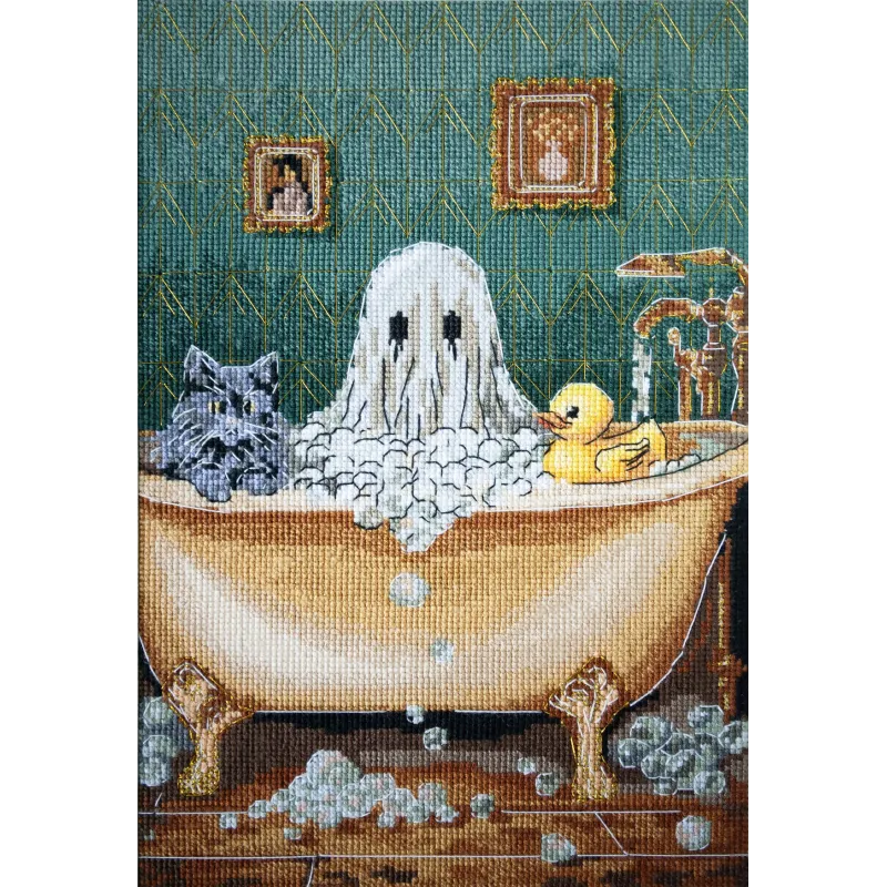 Cross-stitch kit "Domestic ghost" 15x23 cm AAH-303