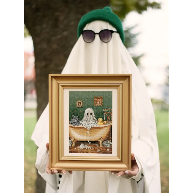 Cross-stitch kit "Domestic ghost" 15x23 cm AAH-303