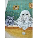 Kit de point de croix "Fantôme domestique" 15x23 cm AAH-303