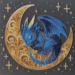 Mid-sized bead embroidery kit "Little One of Moonlit Legends" 20x20 cm AAMB-130