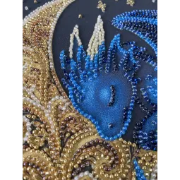 Mid-sized bead embroidery kit "Little One of Moonlit Legends" 20x20 cm AAMB-130