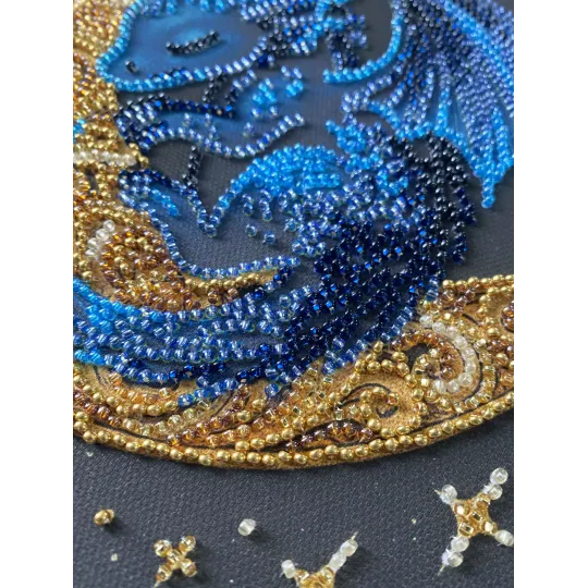 Kit de broderie de perles de taille moyenne "Petit de Légendes au clair de lune" 20x20 cm AAMB-130