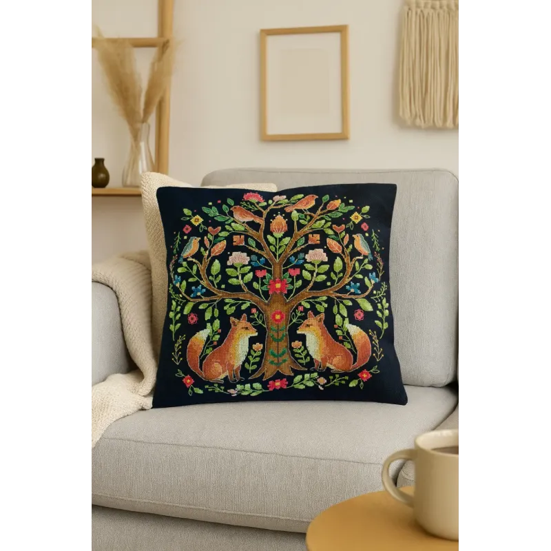 Kryželiu siuvinėjimo rinkinys "Miško pasakų medis" 30x30 cm AAHP-021