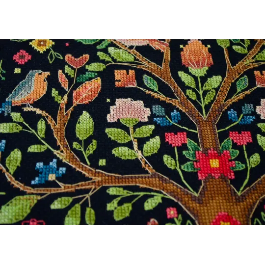Kit de point de croix "L'Arbre des contes forestiers" 30x30 cm AAHP-021