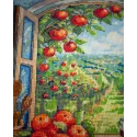 Kryželiu siuvinėjimo rinkiniai „Obuolių rojuje“ 24x32 cm AAH-305