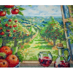 Kreuzstich-Sets „Im Apfelparadies“ 24x32 cm AAH-305