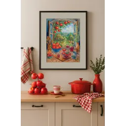 Наборы для вышивания крестиком "В яблочном раю" 24x32 см AAH-305