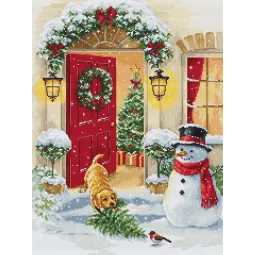 Kreuzstich-Set. "Welpenfreude" 29 x 38 cm SBU5097