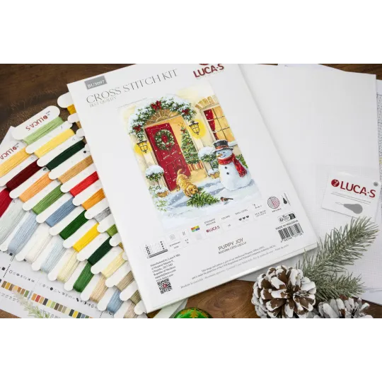 Kreuzstich-Set. "Welpenfreude" 29 x 38 cm SBU5097