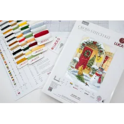 Kit de point de croix. "Joie de chiot" 29 x 38 cm SBU5097