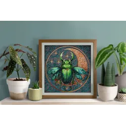 Kit de broderie de perles principal "Totem de la nature" 25x25 cm AAB-955