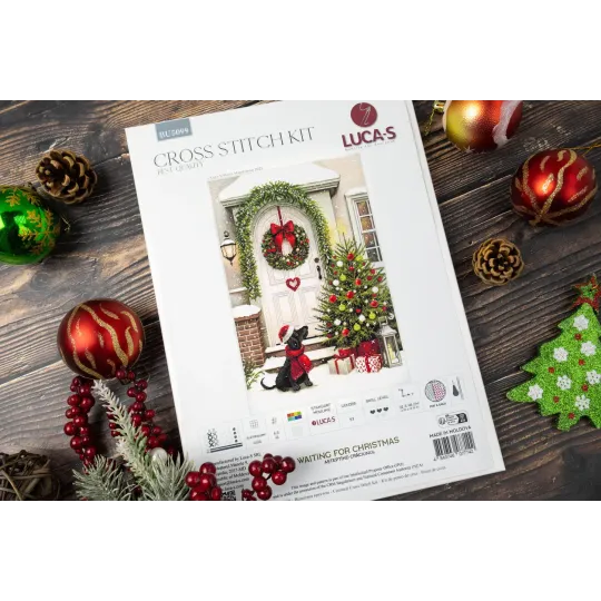 Cross Stitch Kit. "Waiting for Christmas" 32 x 48 cm SBU5099