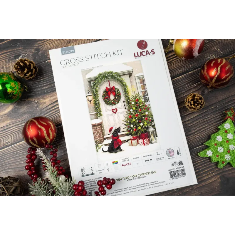 Cross Stitch Kit. "Waiting for Christmas" 32 x 48 cm SBU5099
