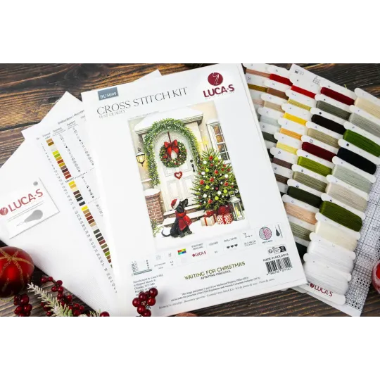 Cross Stitch Kit. "Waiting for Christmas" 32 x 48 cm SBU5099