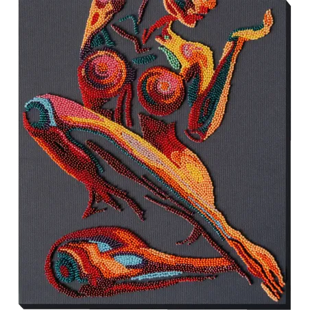 Pagrindinis karoliukų siuvinėjimo rinkinys "Moteriškumo esmė" 25x29 cm AAB-959