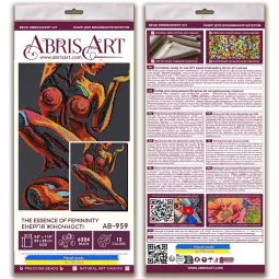 Main Bead Embroidery Kit "The essence of femininity" 25x29 cm AAB-959
