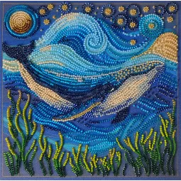 Kit de broderie de perles de taille moyenne "La grandeur des profondeurs" 20x20 cm AAMB-131