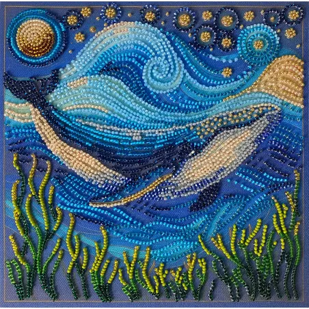 Vidutinio dydžio karoliukų siuvinėjimo rinkinys "Gylių didybė" 20x20 cm AAMB-131