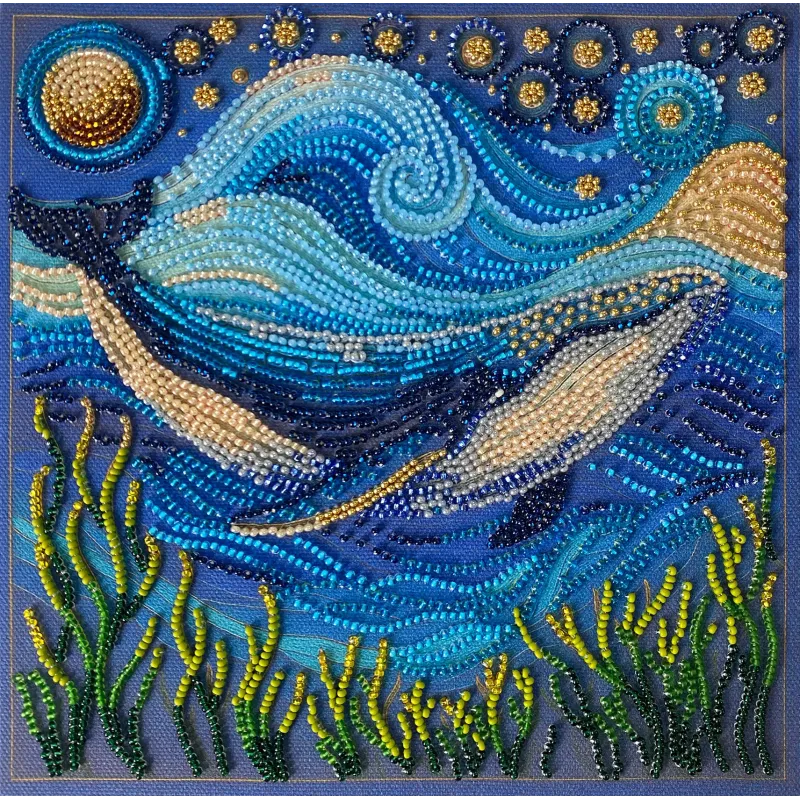 Mittelgroßes Perlenstick-Set "Die Pracht der Tiefen" 20x20 cm AAMB-131